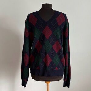Polo Ralph Lauren Argyle Grandpa Lambswool sweater large